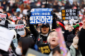 Protesters attend a rally against South Korea's impeached President Yoon Suk Yeol in Seoul