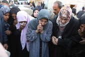 Funeral of Palestinians killed in an Israeli strike in Deir Al-Balah