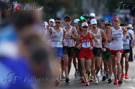 Prova de marcha atltica masculina no Trocadro