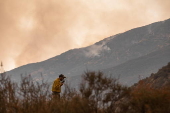 Firefighters battle 'Line Fire' wildfire in California