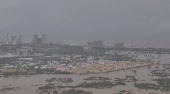 The Diamante zone is flooded due to the impact of Storm John, in Acapulco, Guerrero