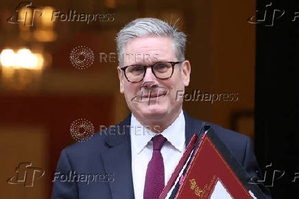 British Prime Minister Keir Starmer leaves Downing Street in London