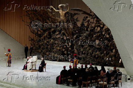 Pope Francis holds the weekly general audience