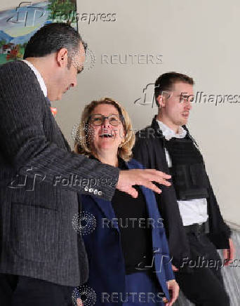 German Minister of Economic Cooperation and Development Svenja Schulze visits al-Mujtahid hospital in Damascus