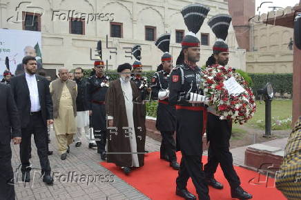 Iranian President Raisi visits mausoleum of Pakistani national poet Iqbal in Lahore