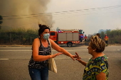 Forest fire in Gondomar, Portugal