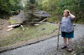 Aftermath of Tropical Storm Helene in Boone, North Carolina