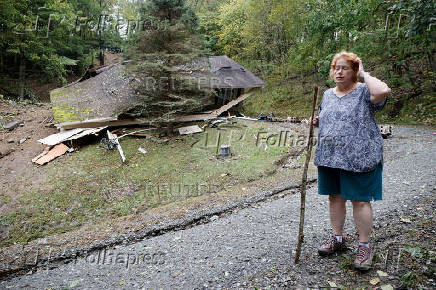 Aftermath of Tropical Storm Helene in Boone, North Carolina