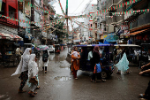 A view of Zakir Nagar, a Muslim neighbourhood in New Delhi