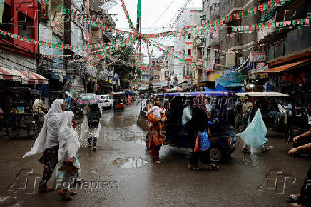 A view of Zakir Nagar, a Muslim neighbourhood in New Delhi