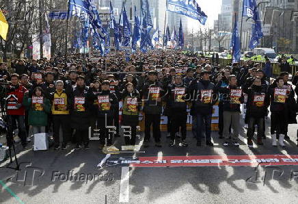 Protest in Seoul calling for the impeachment of South Korea's President Yoon