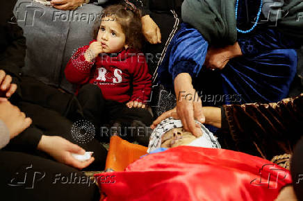 Funeral of Palestinians killed by an Israeli air strike in Jenin camp