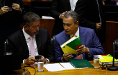 O presidente da Cmara dos Deputados, Arthur Lira, e o ministro da Casa Civil, Rui Costa