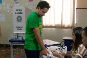 Capito Alberto Neto (PL) vota em Manaus (AM)