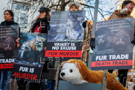 Anti-fur protest in Antwerp