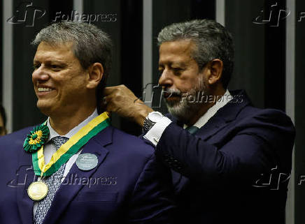 Tarcsio durante sesso solene na Cmara dos Deputados