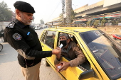 Security checkpoint on the eve of Christmas in Peshawar