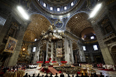 Pope Francis celebrates Mass for the Feast of Epiphany in Saint Peter's Basilica at the Vatican