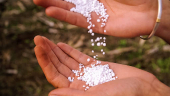 FILE PHOTO: A handful of urea pellets is seen in Argentina