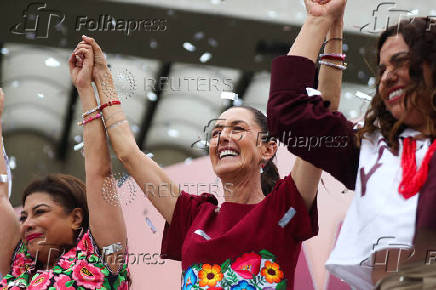 Presidential candidate Claudia Sheinbaum holds a campaign rally in Mexico City