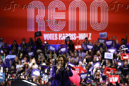 US Vice President Kamala Harris Campaigns in Reno, Nevada