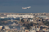 A Lebanese Middle East Airlines (MEA) plane takes off from Beirut-Rafic Al Hariri International Airport