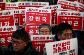 People attend a rally calling for the impeachment of South Korean President Yoon Suk Yeol, in Seoul