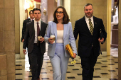 Incoming U.S. Representative Sarah McBride (D-DE), the first transgender member of Congress, walks through the U.S. Capitol