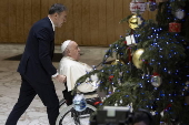 Pope Francis in audience at the Paolo VI hall, Vatican City