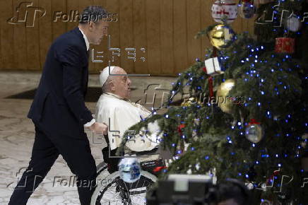 Pope Francis in audience at the Paolo VI hall, Vatican City