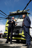 German Transport Minister Volker Wissing attends the first public drive of autonomous MAN truck near Munich