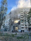 Aftermath of a Russian air strike in Kharkiv