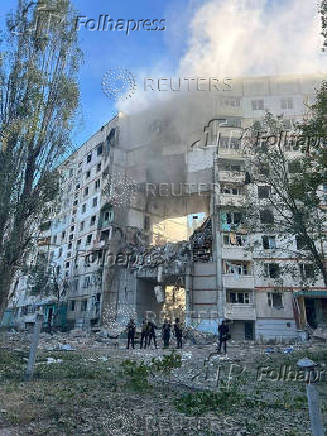 Aftermath of a Russian air strike in Kharkiv