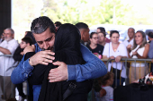 Brazilian citizens arrive from Lebanon in Sao Paulo