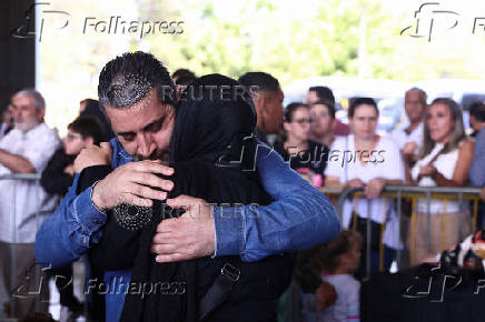 Brazilian citizens arrive from Lebanon in Sao Paulo