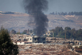 Smoke rises in southern Lebanon, near the Israel-Lebanon border