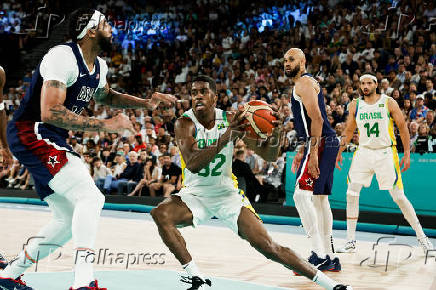 Quartas de final de basquete masculino entre Brasil e EUA