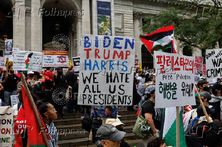 Protest against Israel's strikes on Gaza and Lebanon in New York City