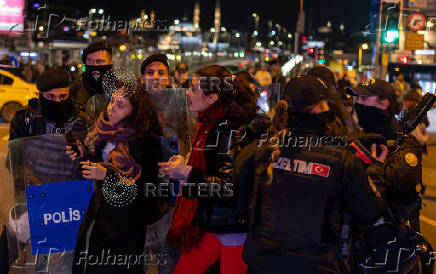 Protest to mark the International Day for Elimination of Violence Against Women, in Istanbul