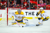 NHL: Nashville Predators at Calgary Flames