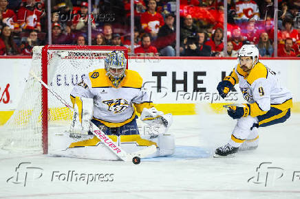 NHL: Nashville Predators at Calgary Flames