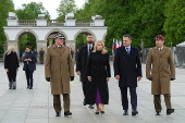 Slovak President Zuzana Czaputova on a visit to Poland