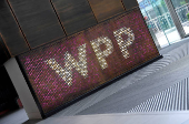 FILE PHOTO: Branding signage is seen for WPP, the world's biggest advertising and marketing company, at their offices in London