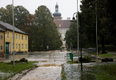 Aftermath of heavy rainfall in Austria