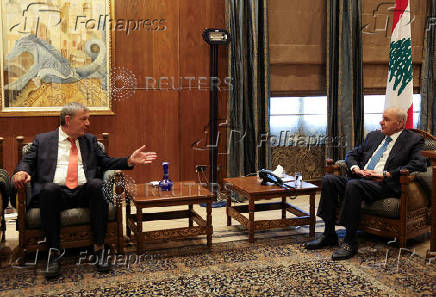 Lebanese Parliament Speaker Nabih Berri meets with UNRWA Commissioner-General Philippe Lazzarini in Beirut