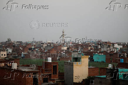 A view of a neighbourhood in Loni town in the northern state of Uttar Pradesh