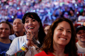 Democratic presidential nominee and U.S. VP Harris campaigns in Madison, Wisconsin