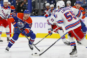 NHL: New York Rangers at Edmonton Oilers