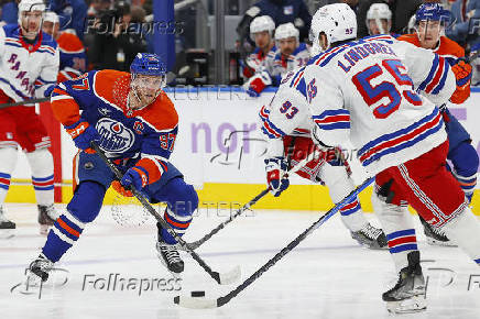 NHL: New York Rangers at Edmonton Oilers