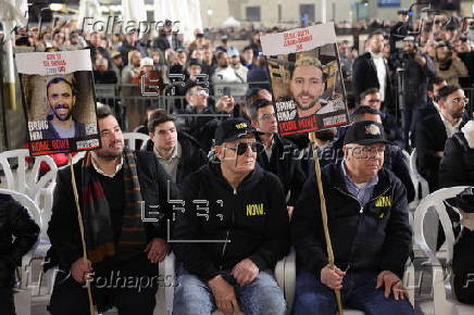 Hostages' families participate in lighting of first Hanukkah candle at Western Wall in Jerusalem